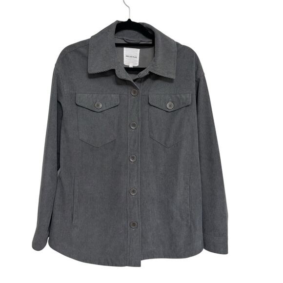 Avec Les Filles Gray Corduroy Shacket - Size M - Picture 1 of 7